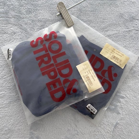 SOLID & STRIPED Women The Tati Top Bottom 2-Piece Bikini Set.Sz XL Navy NWT 0097 - Picture 14 of 16